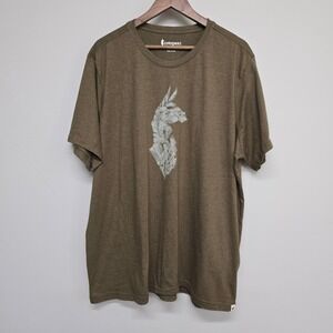 Cotopaxi Llama Pine Graphic‎ Tee Mens XL Brown Organic Cotton Blend Gorpcore